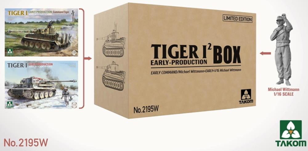 Takom 1:35th Scale German Army Tiger I Early Big Box Limited Edition (2 Tanks 2 Figures)