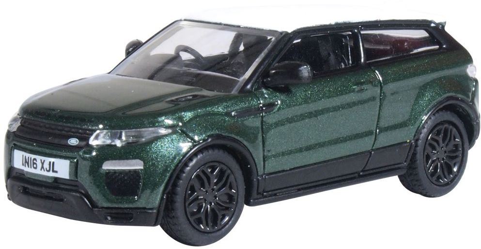 Oxford Diecast 1:76 Scale Range Rover Evoque Coupe (Facelift) Aintree Green