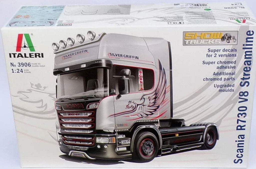 Italeri 3906 1/24 Scale Scania R730 V8 Streamline Tractor Unit TRUCK