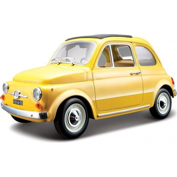 Burago 1:24 Scale Fiat 500F 1965 - Yellow