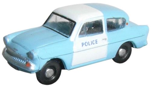 Oxford Diecast 1:148 Scale Ford Anglia - Police Panda