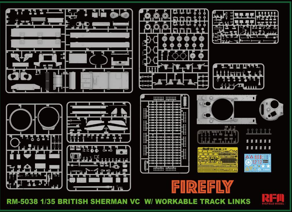 Rye Field UK  5038 1/35 Scale Sherman VC Firefly VELIKIYE LUKI & Track Links Kit