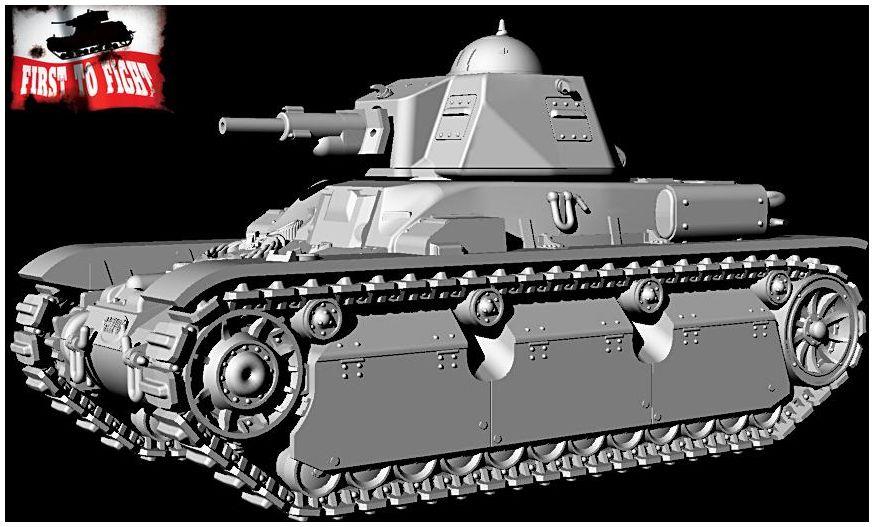 First to fight kits 1:72 Scale French Renault R40 Tank w/SA38 Gun