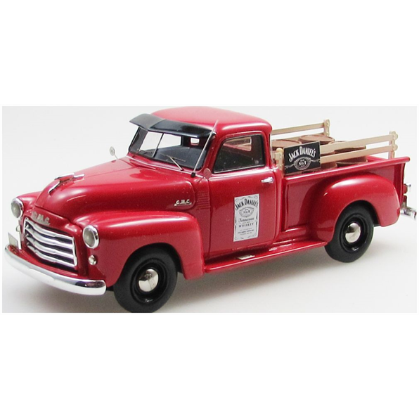 Esval 1:43 Scale GMC Series 100 5 Window Jack Daniels Whiskey Pickup Delivery w/Barrels Red 1952