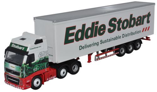 Oxford 1:76 Scale Volvo FH12 Box Trailer - Eddie Stobart