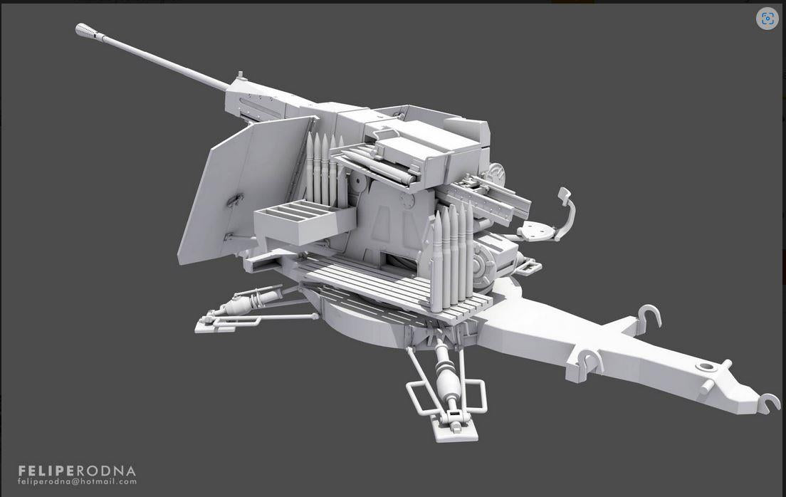 Custom Scale 16.02 VK35001 1/35 Scale 5.5cm Flak VG2 Device 58