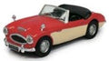 Cararam 1:43 Scale Austin Healey Cabriolet - Red / White
