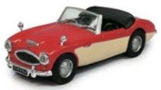 Cararam 1:43 Scale Austin Healey Cabriolet - Red / White