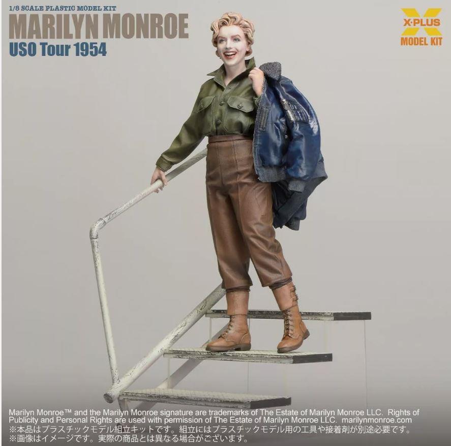 X PLUS 411-200245TP 1/8 Scale  Unpainted Plastic Model Kit Marilyn Monroe USO Tour 1954