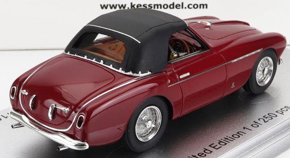 Kess 1:43 Scale Ferrari 212 Export Vignale ch.0110e Burgundy Cabriolet Top Up