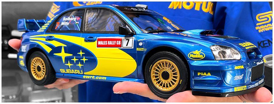 Otto Mobile Club 1:12th Scale Subaru Impreza (S9) WRC Blue P. Solberg Wales Rallye 2003