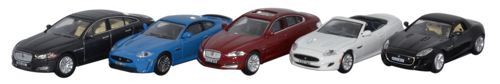 Oxford Diecast 1:76 Scale 5 Piece Jaguar Set - XJ/XKR-S/XF/XK/F