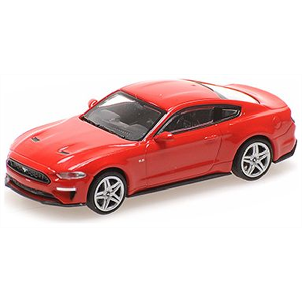 Minichamps 1:87 Scale Ford Mustang - 2018 - Red