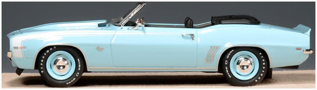 GLM 1:43rd Scale Chevrolet Camaro RS SS Carolina Blue Convertible Open Roof 1969