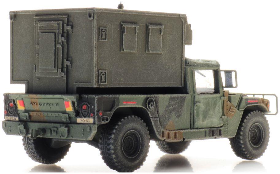 Artitec 1:87 Scale Humvee Camo Shelter TK-HQ Unit (US) Ready-Made, Painted