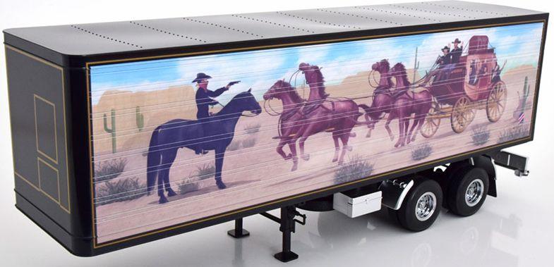 Road Kings 1:18 Scale Truck Trailer Black/Decoration