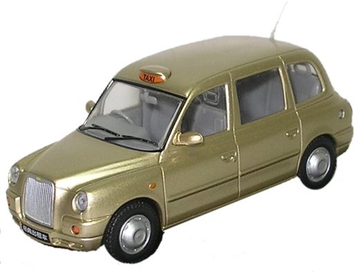 Oxford Diecast 1:43 Scale LTi TX4 Taxi - Gold