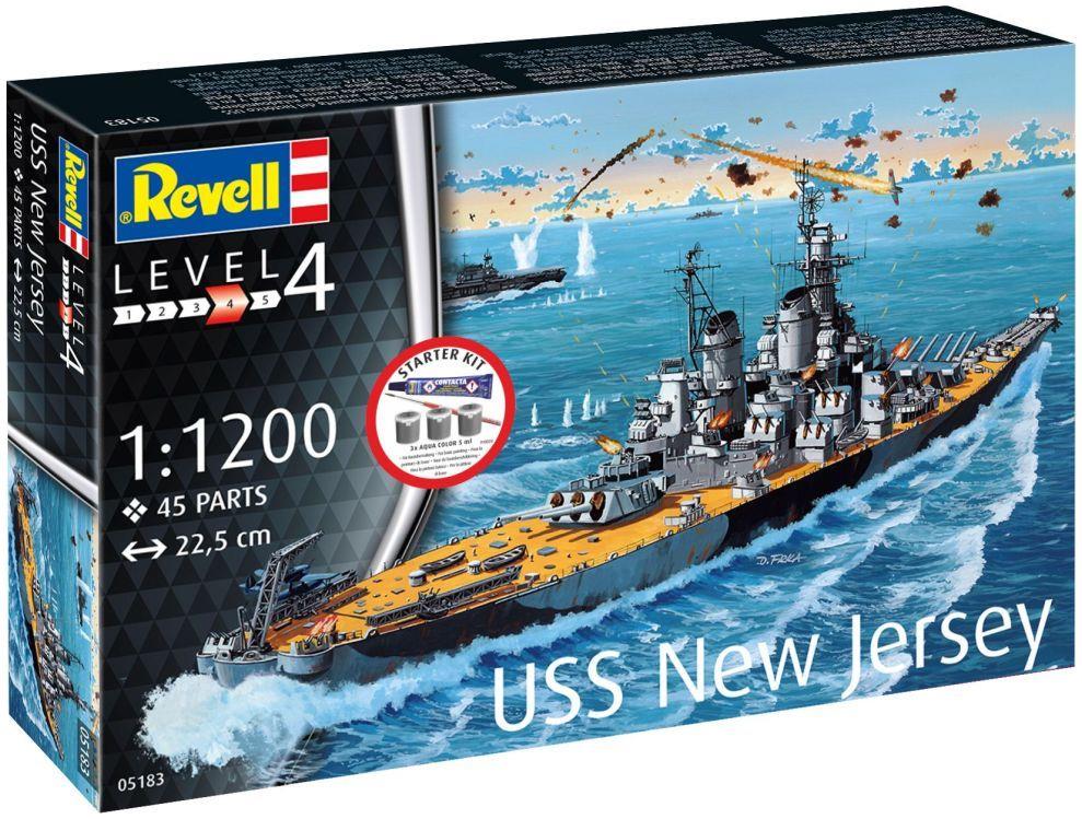Revell  1:1200th Scale Battleship USS New Jersey Starter Kit