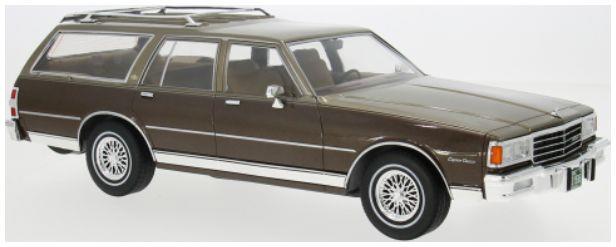 Model Car Group 1:18 Scale Chevrolet Caprice Estate Wagon Beige 1985