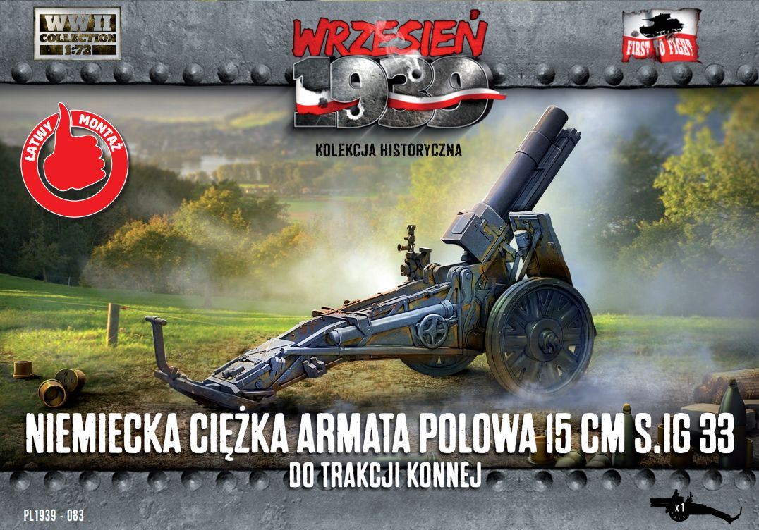 First to fight kits 1:72 Scale German Heavy Field Gun 15cm SIG 33 for horse traction