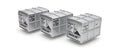 Artitec 1:87 Scale Closed container Silver Nederland (3pces)