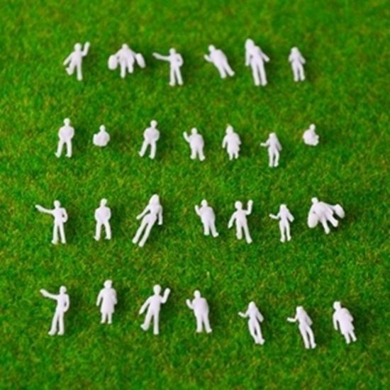 GM Model Supplies 1:200 Scale Architecture Plain White Figures - 50pcs