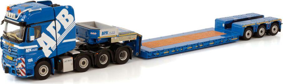 WSi 1:50 Scale Mercedes Benz Actros MP4 SLT Giga Space 8x4 Lowloader 'APB Plzen'