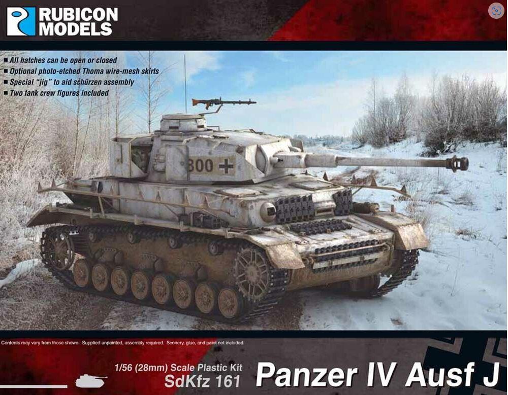 Rubicon Models 280078 1/56 Scale Panzer Iv Ausf J Plastic Model Kit