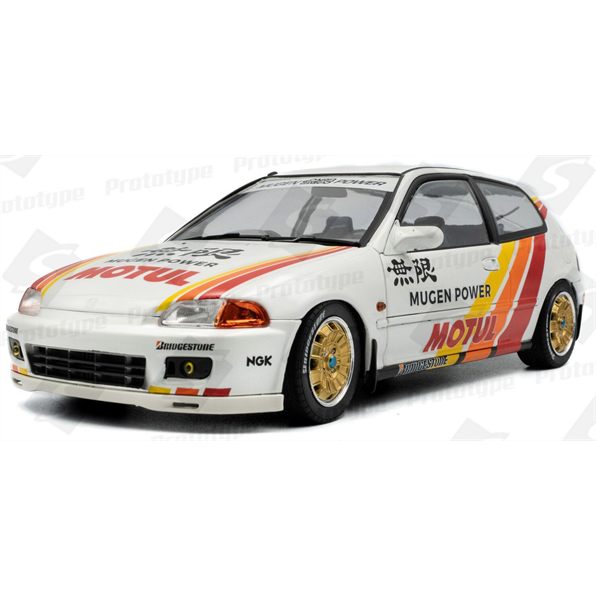 Solido 1:18 Scale Honda Civic (EG6) Solido Works Mugen Racing White 1992