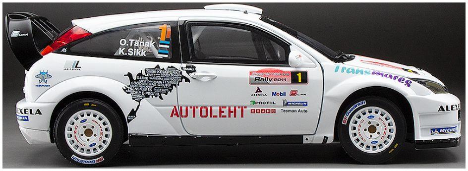 Sunstar 1:18 Scale Ford Focus RS WRC '03 #1 O.Tanak/K.Sikk 1st Saaremaa Rally 2011 (Limited 1999pcs)