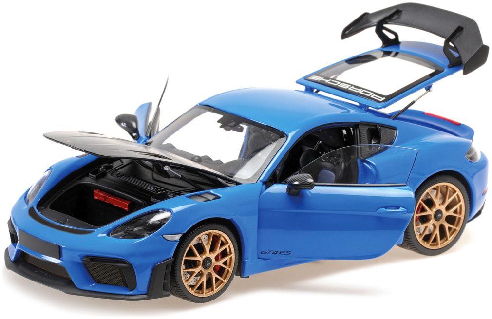 Minichamps  1:18th Scale Porsche Cayman Gt4 Rs 2024 - Blue W/ Weissach Package
