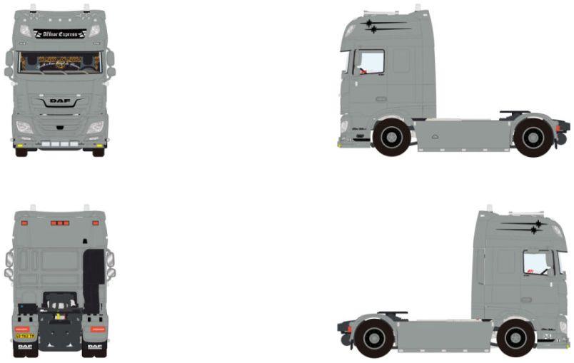 WSI  1:50th Scale DAF XF Super Space Cab MY2017 4x2 Armor Express