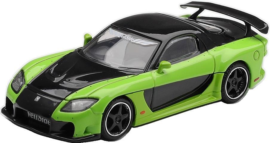Truescale 1:64th Scale Mazda RX-7 Veilside Fortune 7 Green (LHD) Blister Packaging