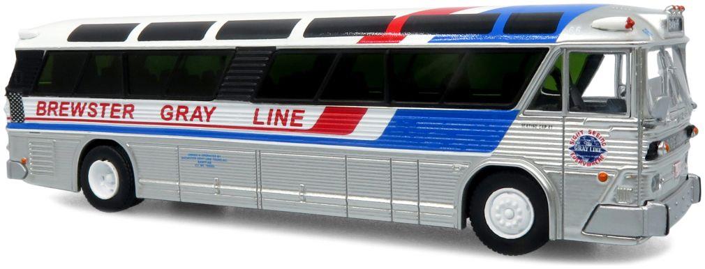 Iconic Replicas 1:87th Scale MCI MC-5A Coach Brewster Gray Line