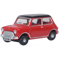 Oxford Diecast 1:76 Scale Austin Cooper Mini Tartan Red/Black