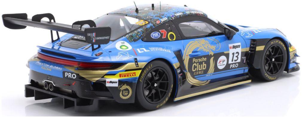 IXO 1:18th Scale Porsche 911 GT3 R #13 4th 12h Bathurst 2024 Phantom Global Racing Buus/Eriksson