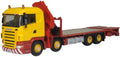 Oxford 1:76 Scale Scania Crane Lorry Yellow