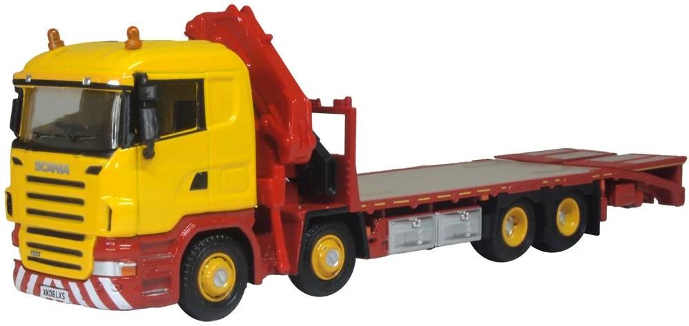 Oxford 1:76 Scale Scania Crane Lorry Yellow