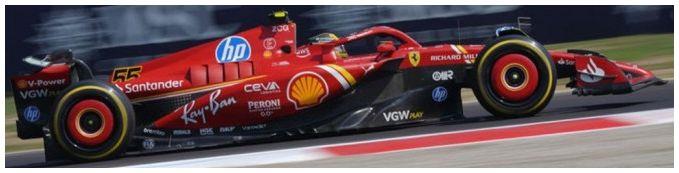 Burago 1:43 Scale Ferrari F1 SF-24 #55 4th Italy Monza GP 2024 Carlos Sainz - Card Box