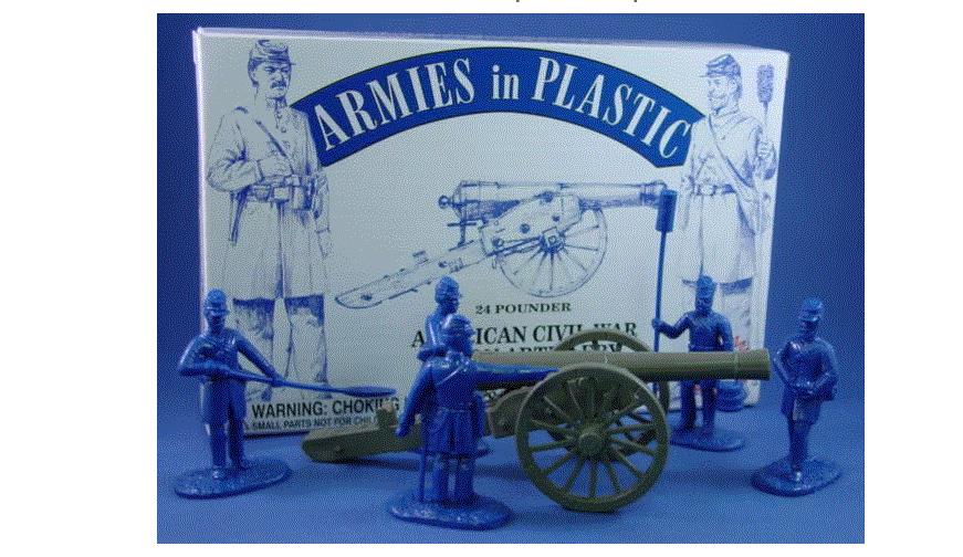 ARMIES IN PLASTIC 5499 1:32 Scale American Civil War Union Artillery Heavy Seige Gun 1861 1865  24lb ACW