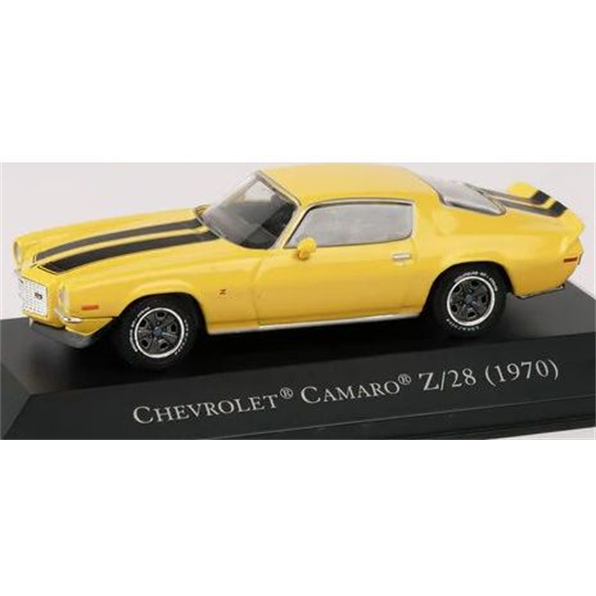 Atlas Editions 1:43 Scale Chevrolet Camaro Z/28 (1970) - Yellow - American Car Collection