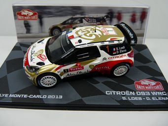 Atlas Editions 1:43 Scale Citroen Ds3 Wrc 2013 Winner 2013 Monte Car S.Loeb / D.Elena