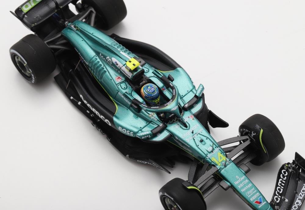 Spark 1:43rd Scale Aston Martin AMR25 #14 Aramco F1 Team 5th Hungarian GP 2025 Fernando Alonso
