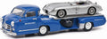 Schuco 1:43 Scale Mercedes Benz Race Transporter Blue Wonder with MB 300 SLR w/Figurine