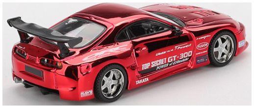 MiniGT  1:64th Scale Toyota Supra (A80) GT-300 Top Secret Red Chrome (RHD)