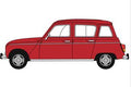 Oxford Diecast 1:76 Scale Renault 4 Red