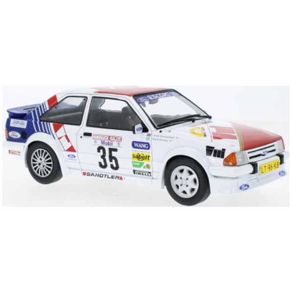 Model Car Group 1:18 Scale Ford Escort MK III RS Turbo #35 Hunsruck Rallye 1985 Andervang/Schoonenwolf