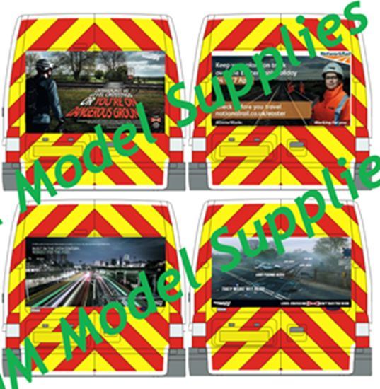GM Model Supplies 1:76 Scale Transit SWB Rear Decal Conversion Kit 'Network Rail Campaigns'