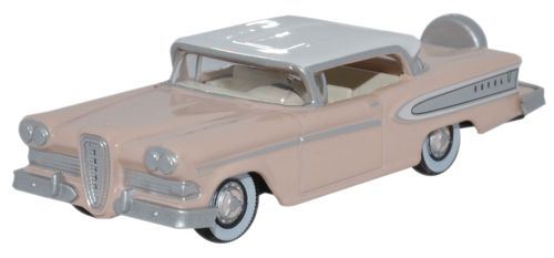 Oxford Diecast 1:87 Scale Edsel Citation 1958 - Chalk Pink/Frost Whi