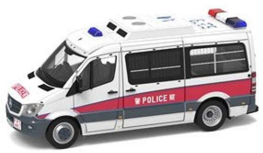 Tiny Toys 1:76 Scale Mercedes Benz Sprinter FL Police White/Red